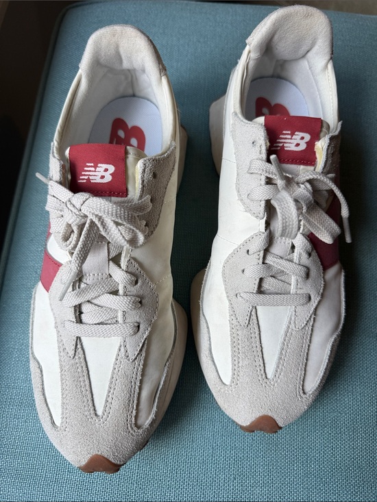 New Balance Shoes - New Balance Cream & Burgundy 327 Lifestyle Sneakers